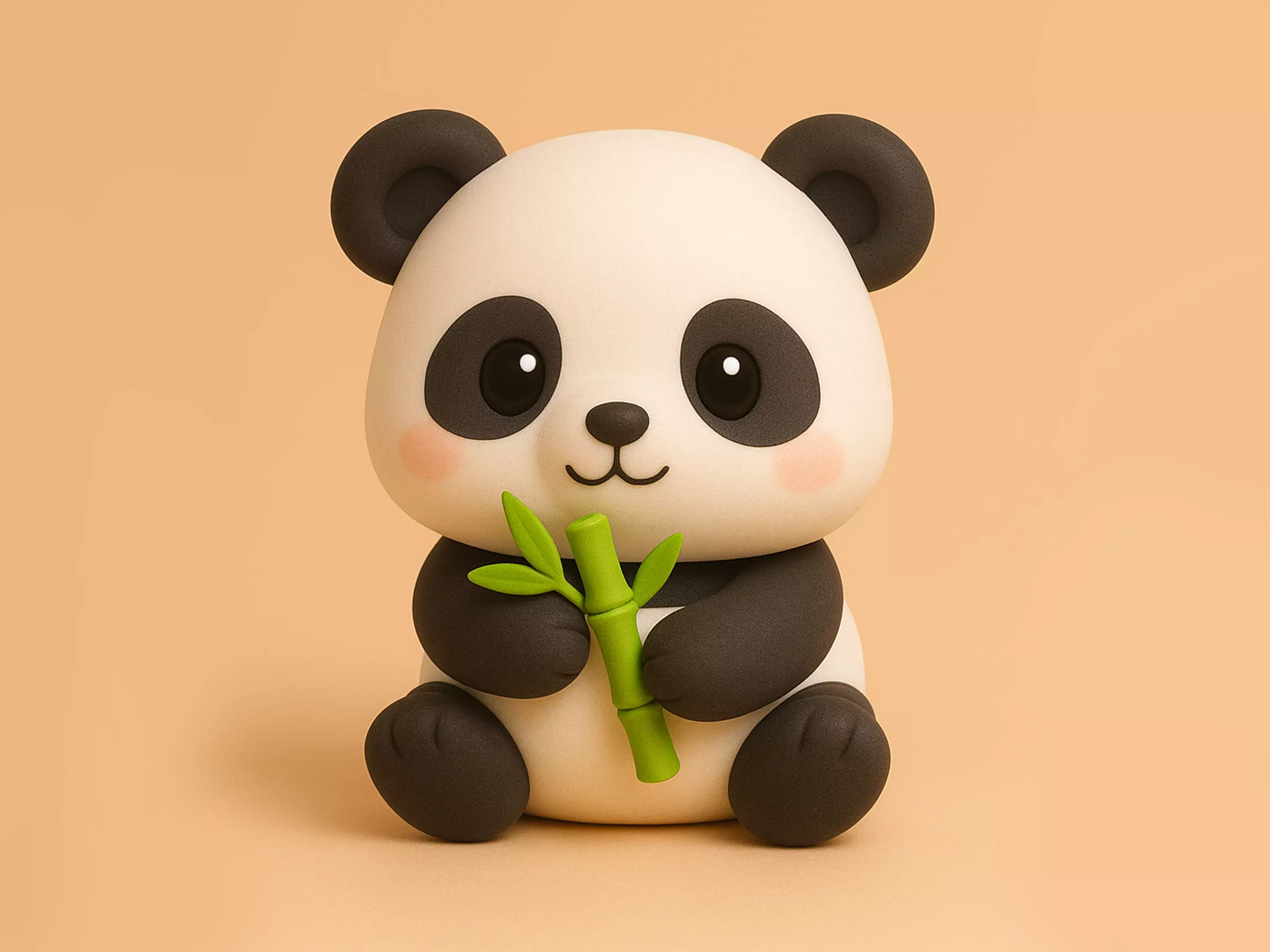 Panda Bamboo 3D print model_0