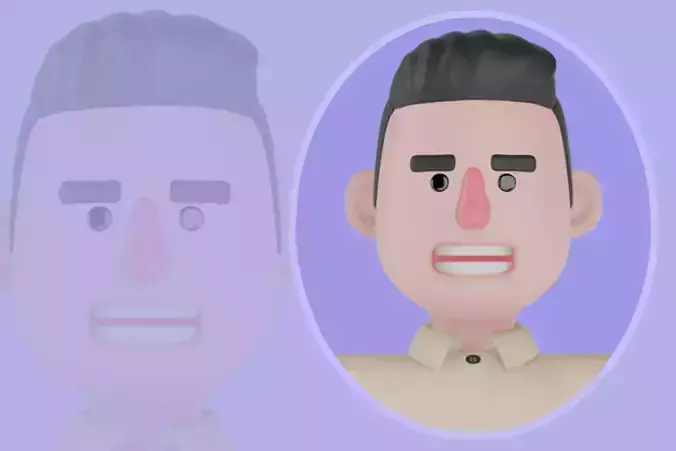 Stylized 3D Male Tour Guide Character - Cartoon Travel Man