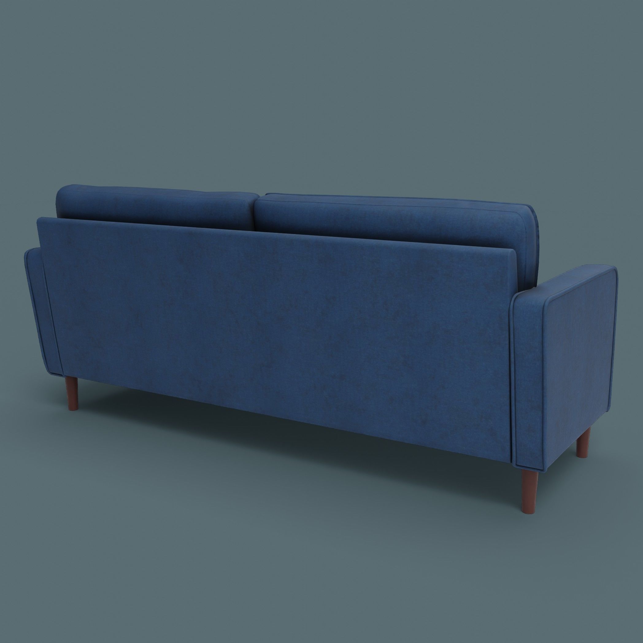 couch sofa Low-poly 3D model_2