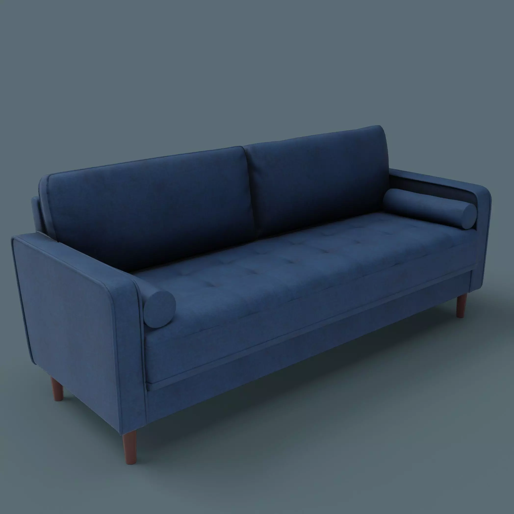 couch sofa Low-poly 3D model_0