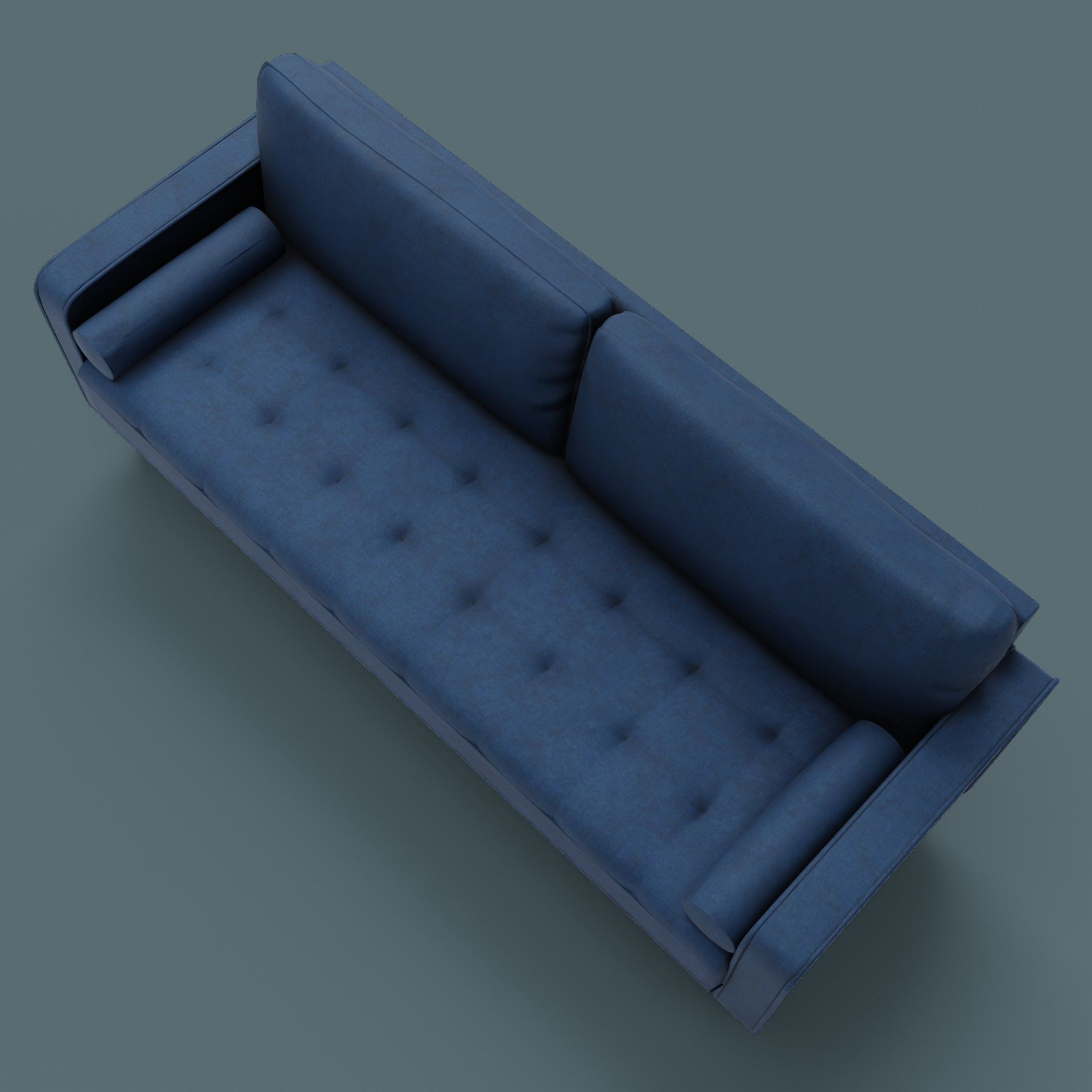 couch sofa Low-poly 3D model_3