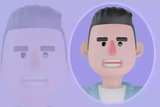 Stylized 3D Male Travel Agent Character - Cartoon Travel Man