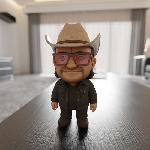 Bono Vox chibi 3D print model
