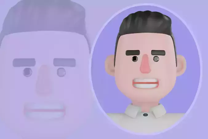 Stylized 3D Male Shopkeeper Character - Cartoon Store Clerk