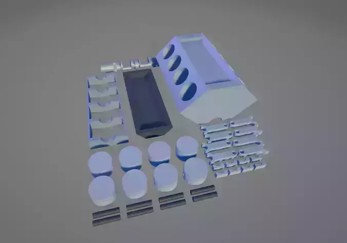 Printable V8 Engine Miniature Kit- Hobby-STEM-Decorative Display