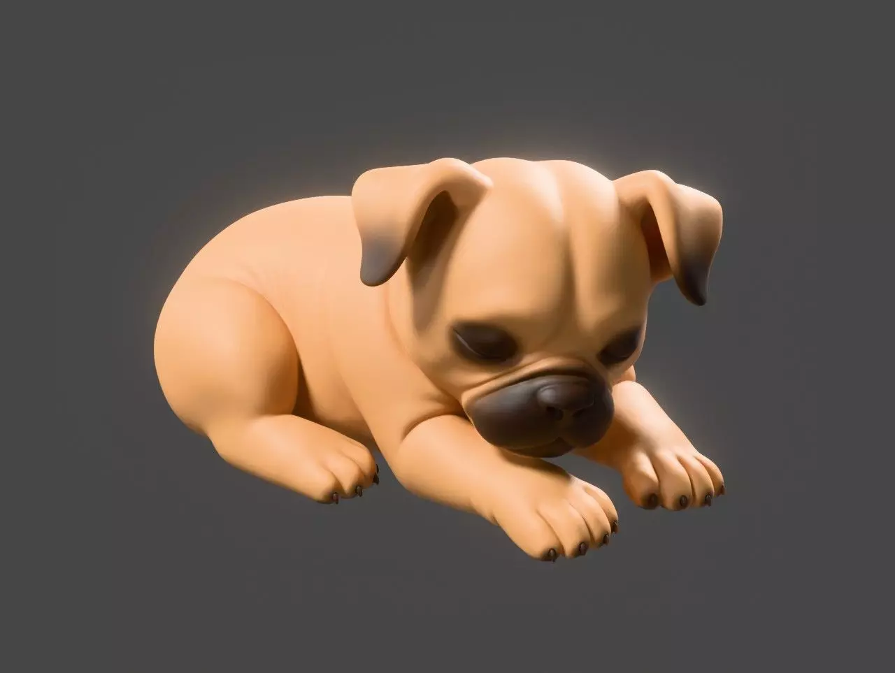 Sleeping Dog 3D print model_0