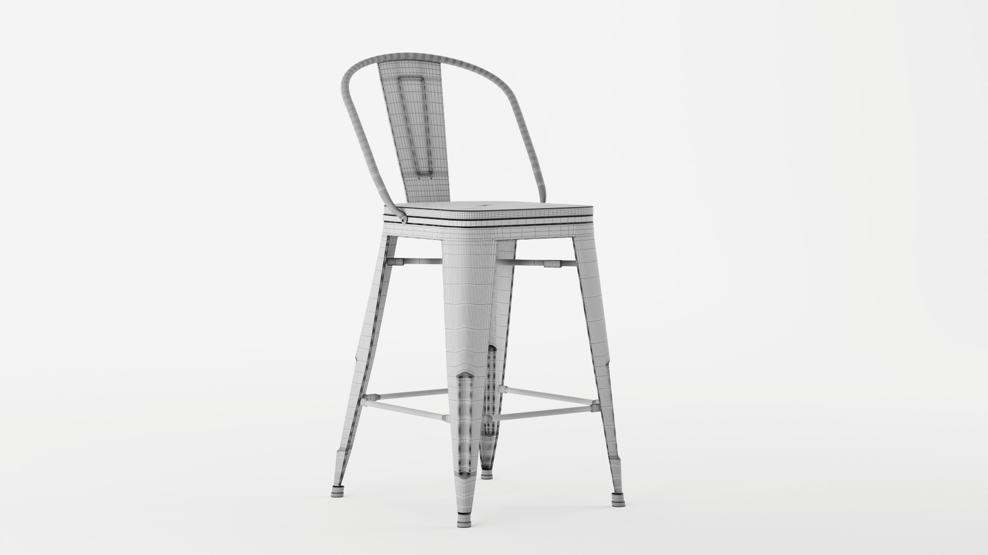 Andeworld Bar Stool 3D model_11