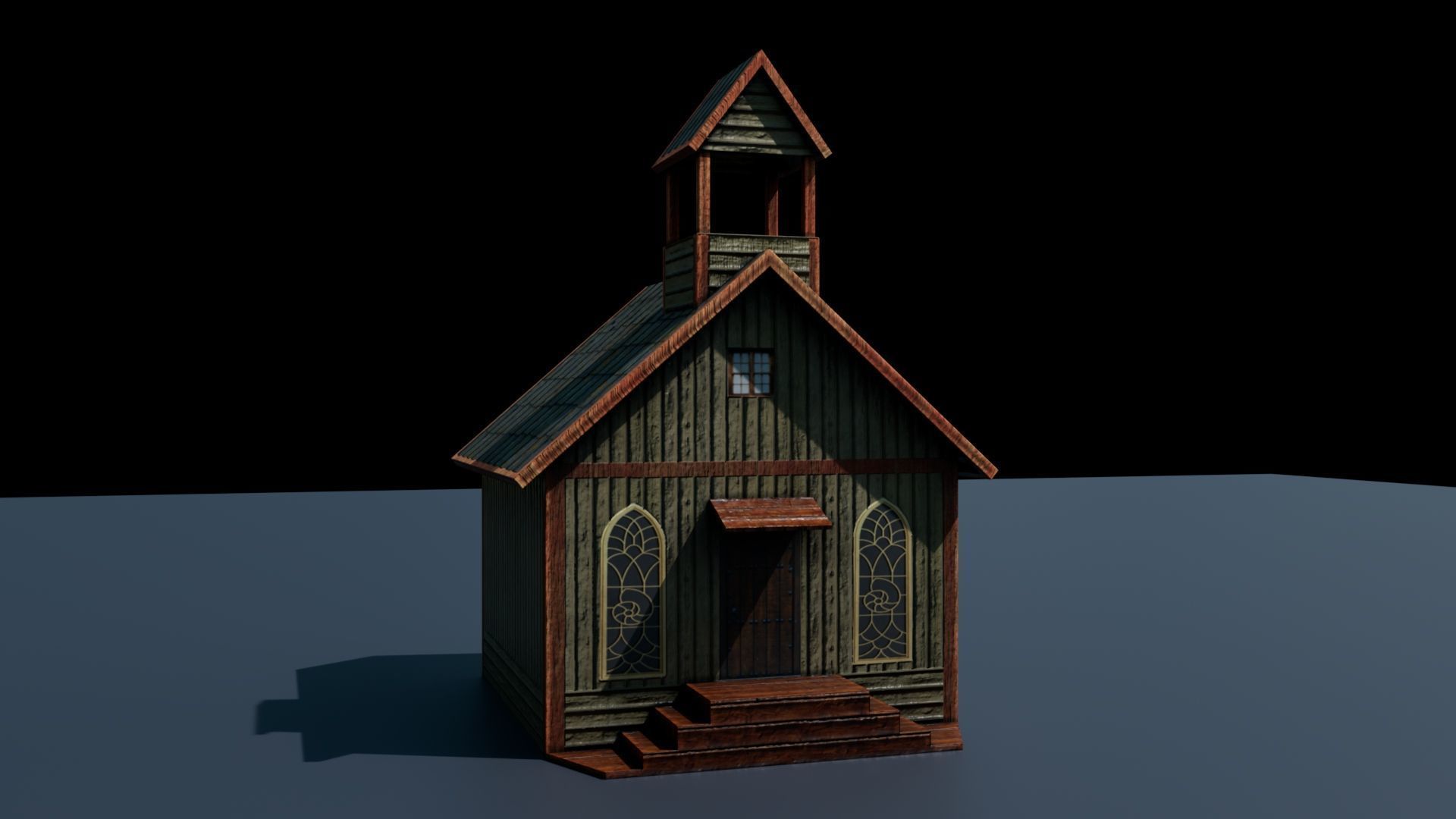 House 2 for Game Low-poly 3D model_1