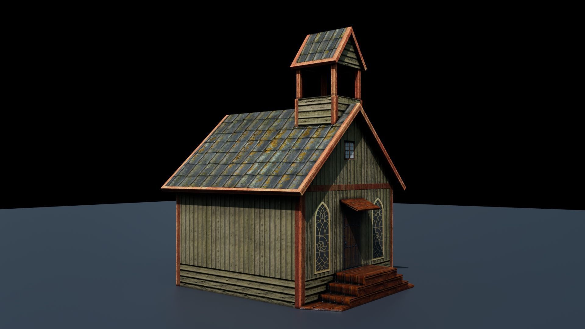 House 2 for Game Low-poly 3D model_2