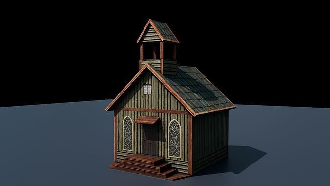 House 2 for Game Low-poly 3D model