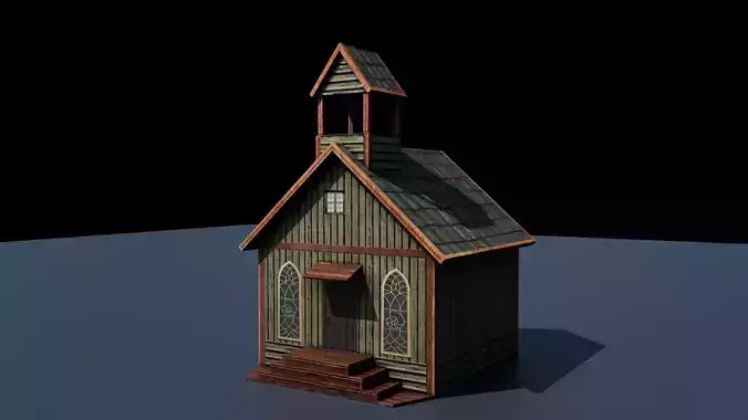 House 2 for Game Low-poly 3D model