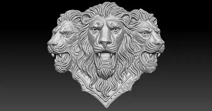 4 Lion CNC Relief Model