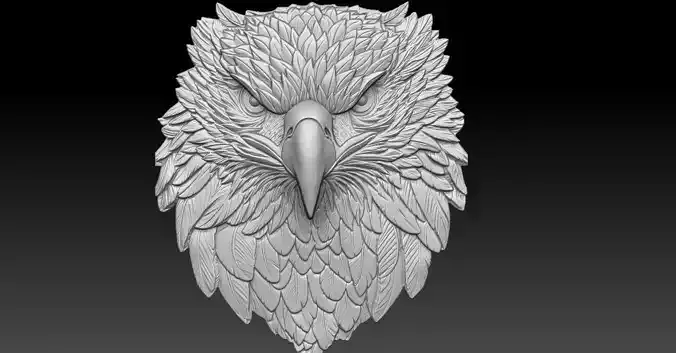 4 Eagle Head CNC Relief Model