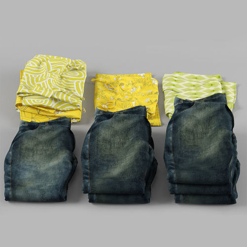 chemise and jeans 3D model