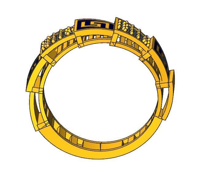 Band Ring 3D print model_10