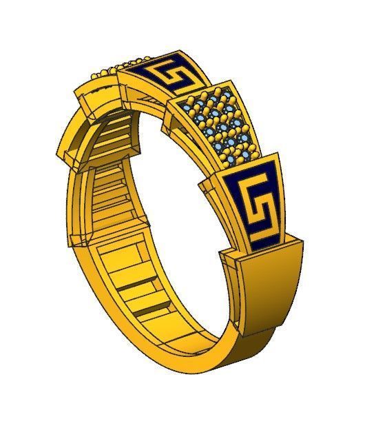 Band Ring 3D print model_11