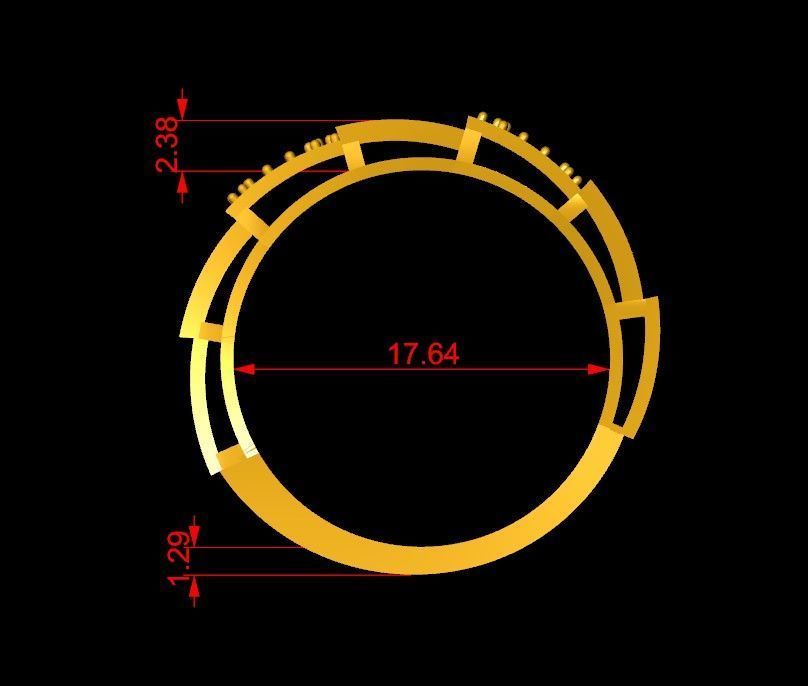 Band Ring 3D print model_4