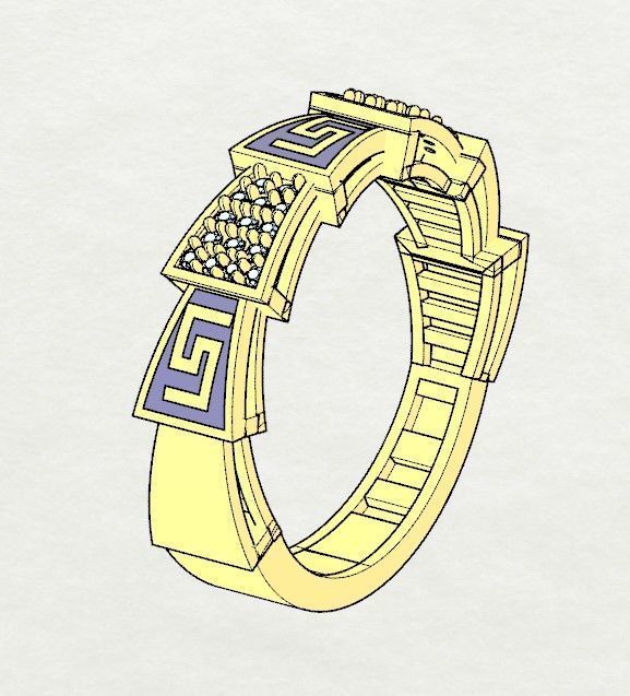 Band Ring 3D print model_7