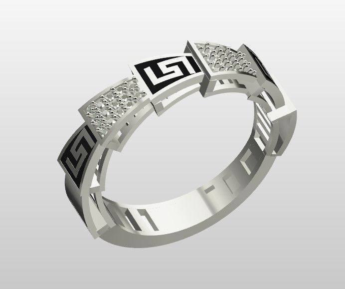 Band Ring 3D print model_8