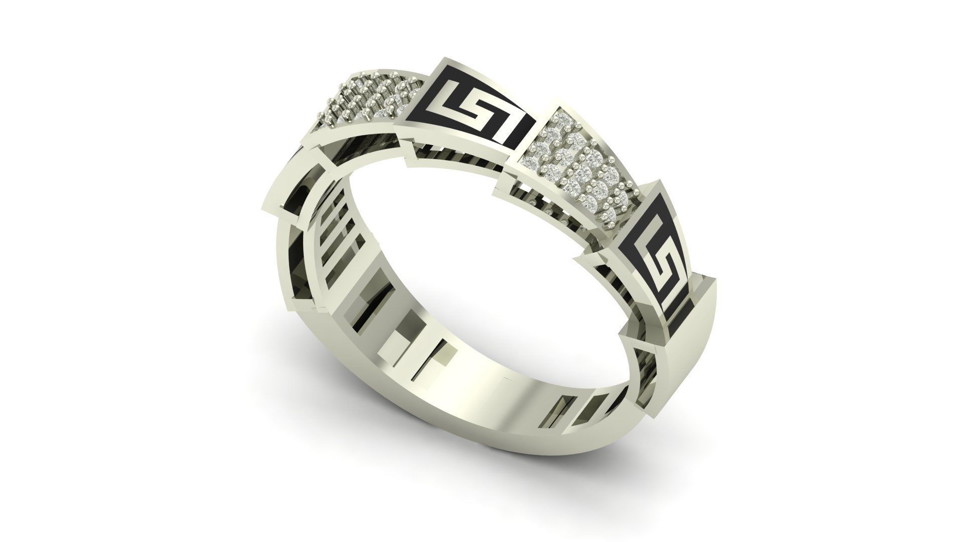 Band Ring 3D print model_1