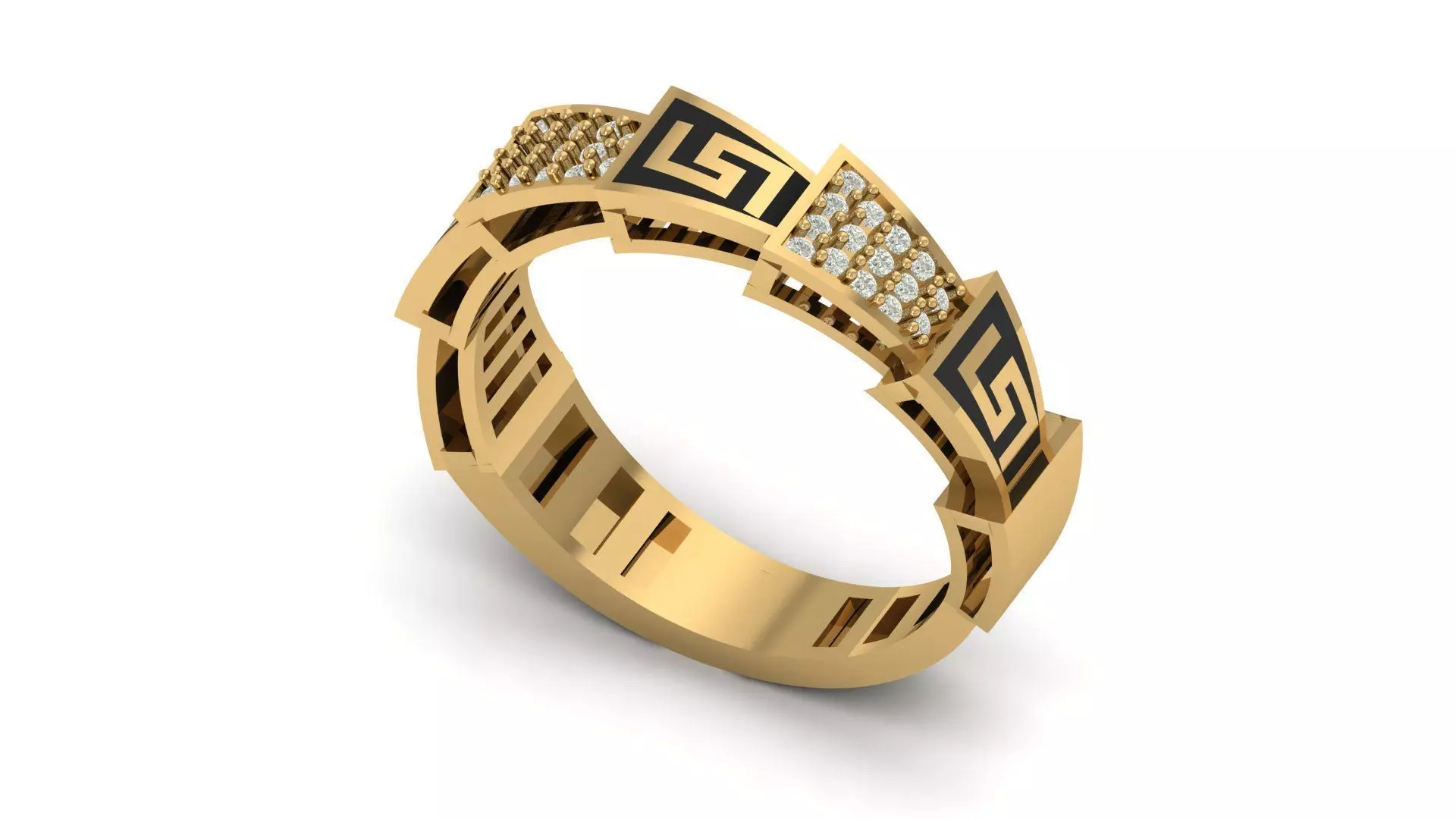 Band Ring 3D print model_0