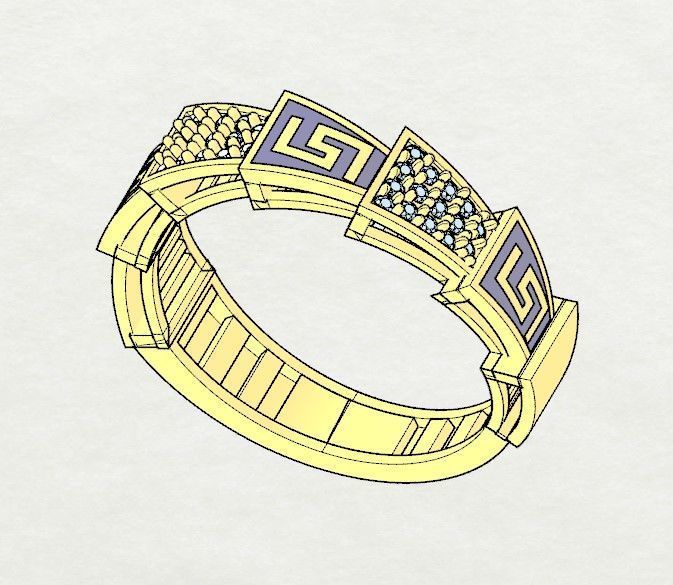 Band Ring 3D print model_17