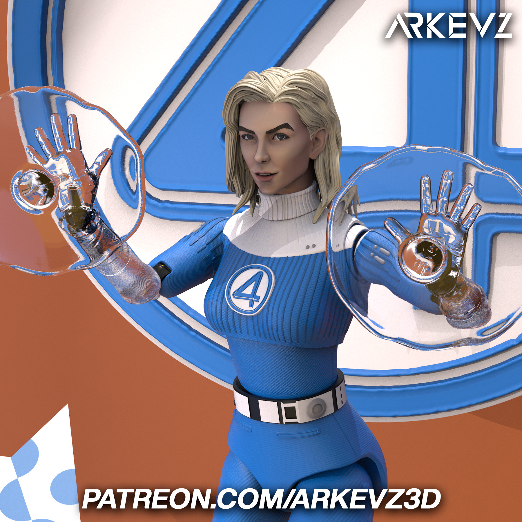 Action Figure  Susan Storm  Vanessa Kirby 3D print model_5