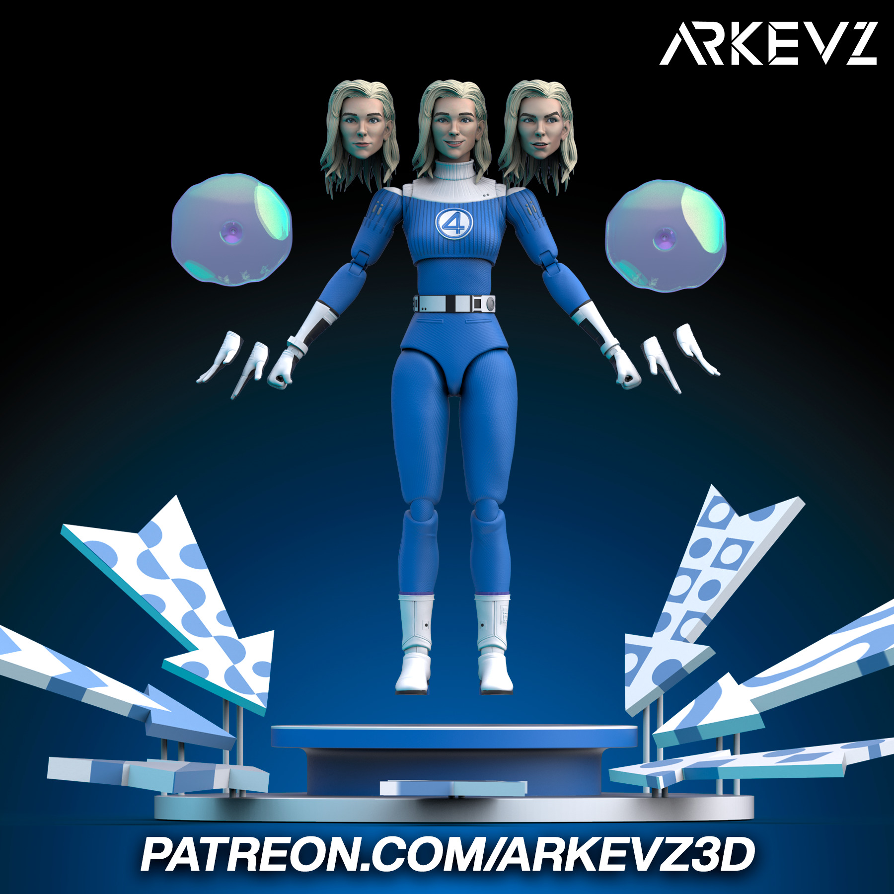 Action Figure  Susan Storm  Vanessa Kirby 3D print model_6