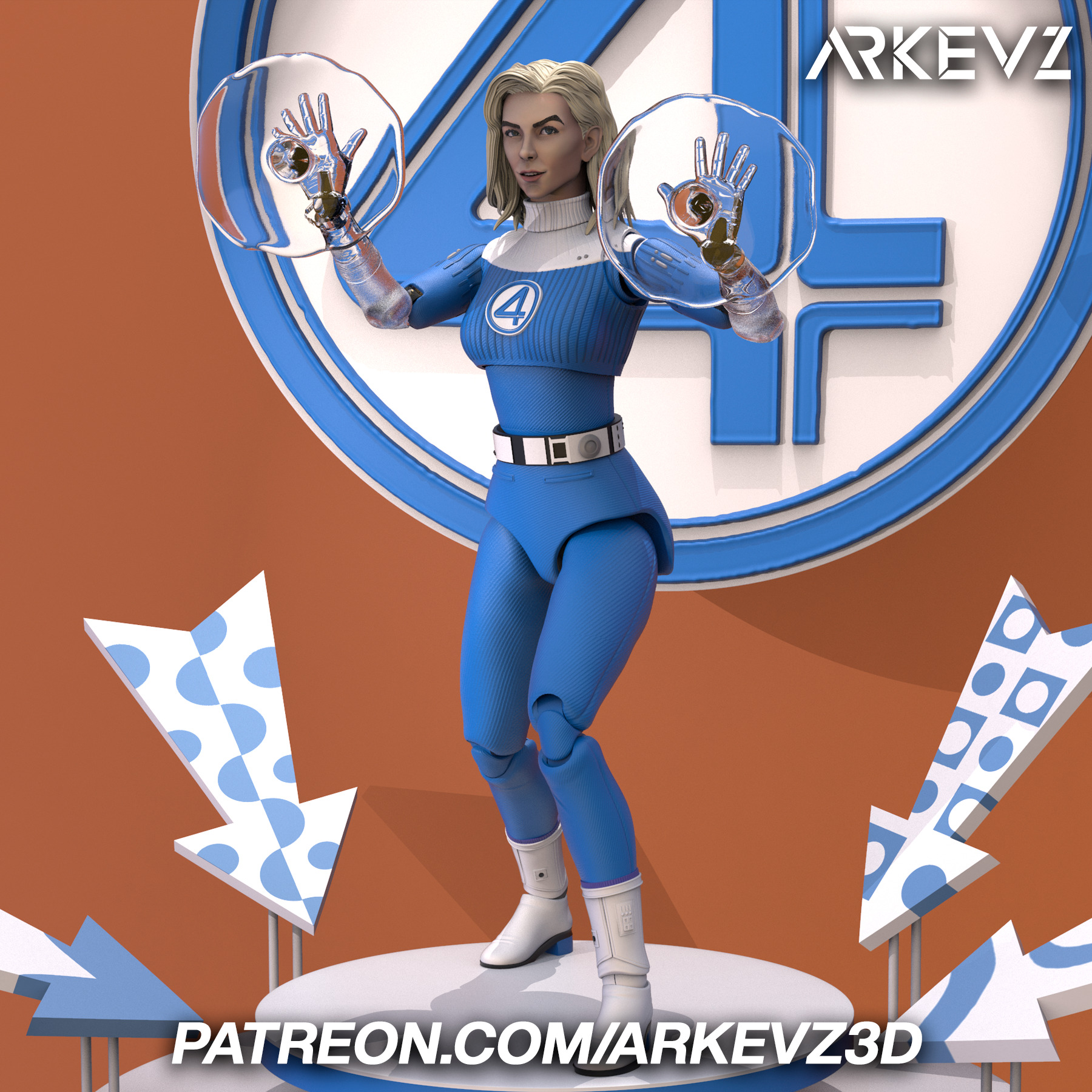 Action Figure  Susan Storm  Vanessa Kirby 3D print model_4