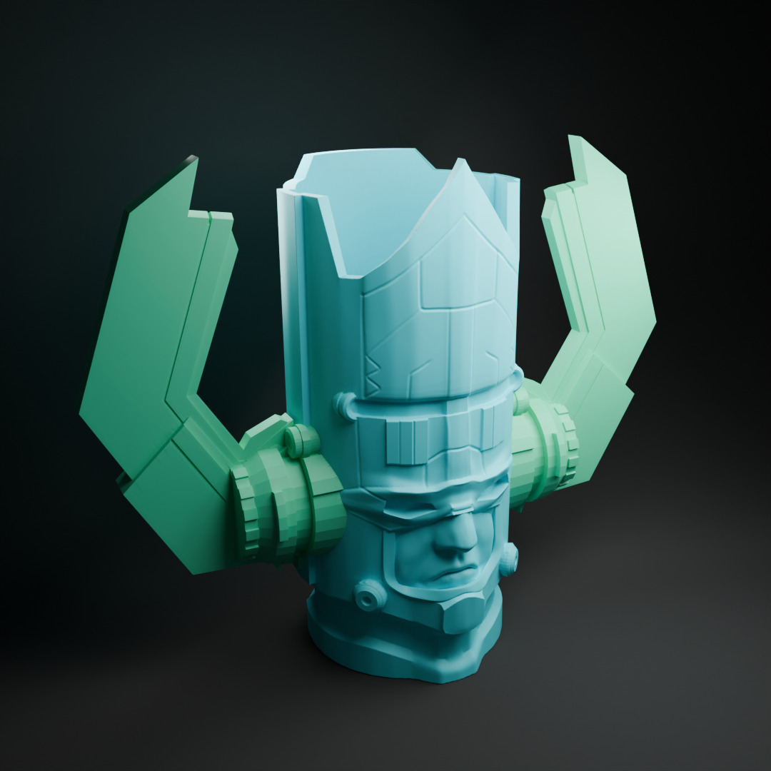 Fantastic 4 popcorn bucket 3D print model_2