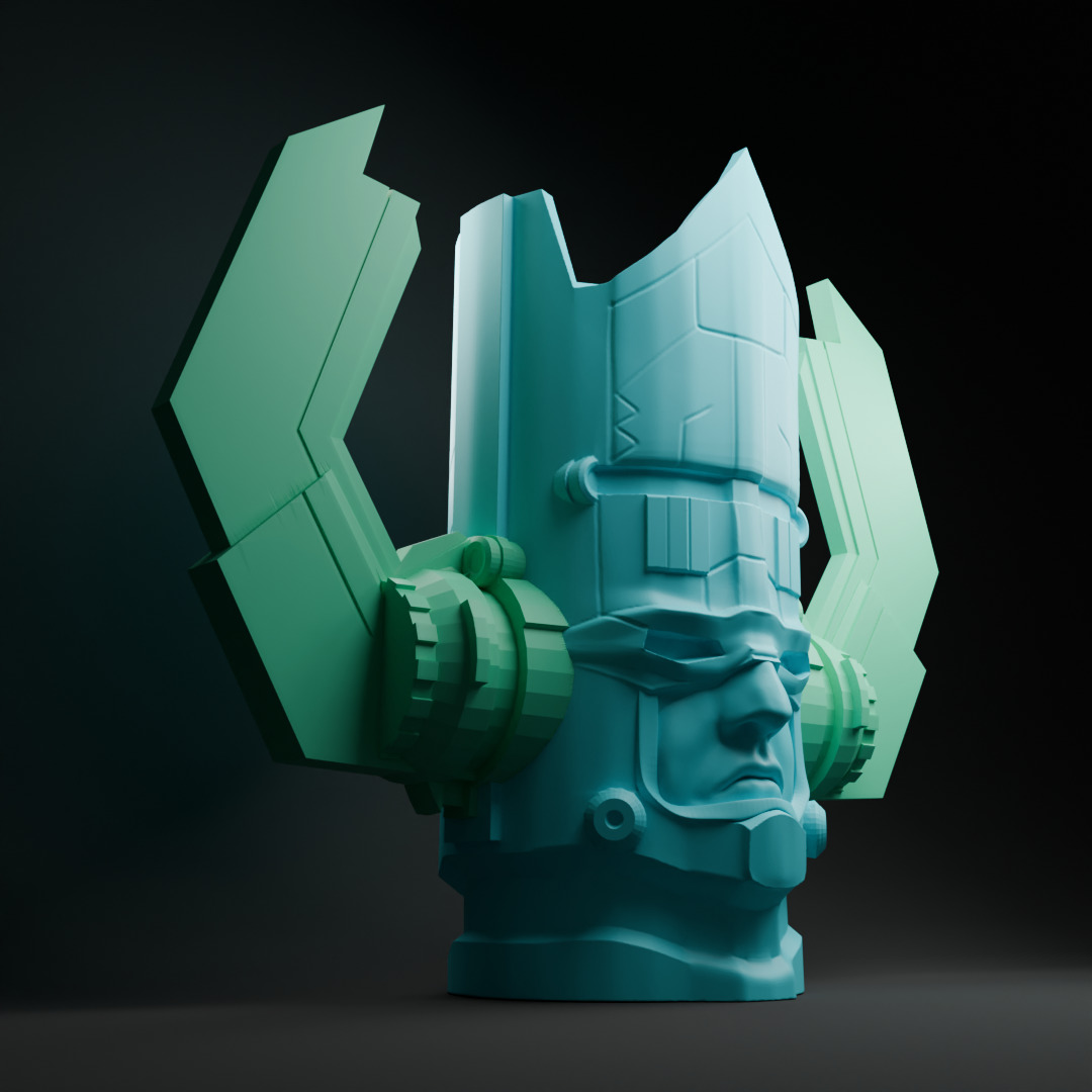 Fantastic 4 popcorn bucket 3D print model_3