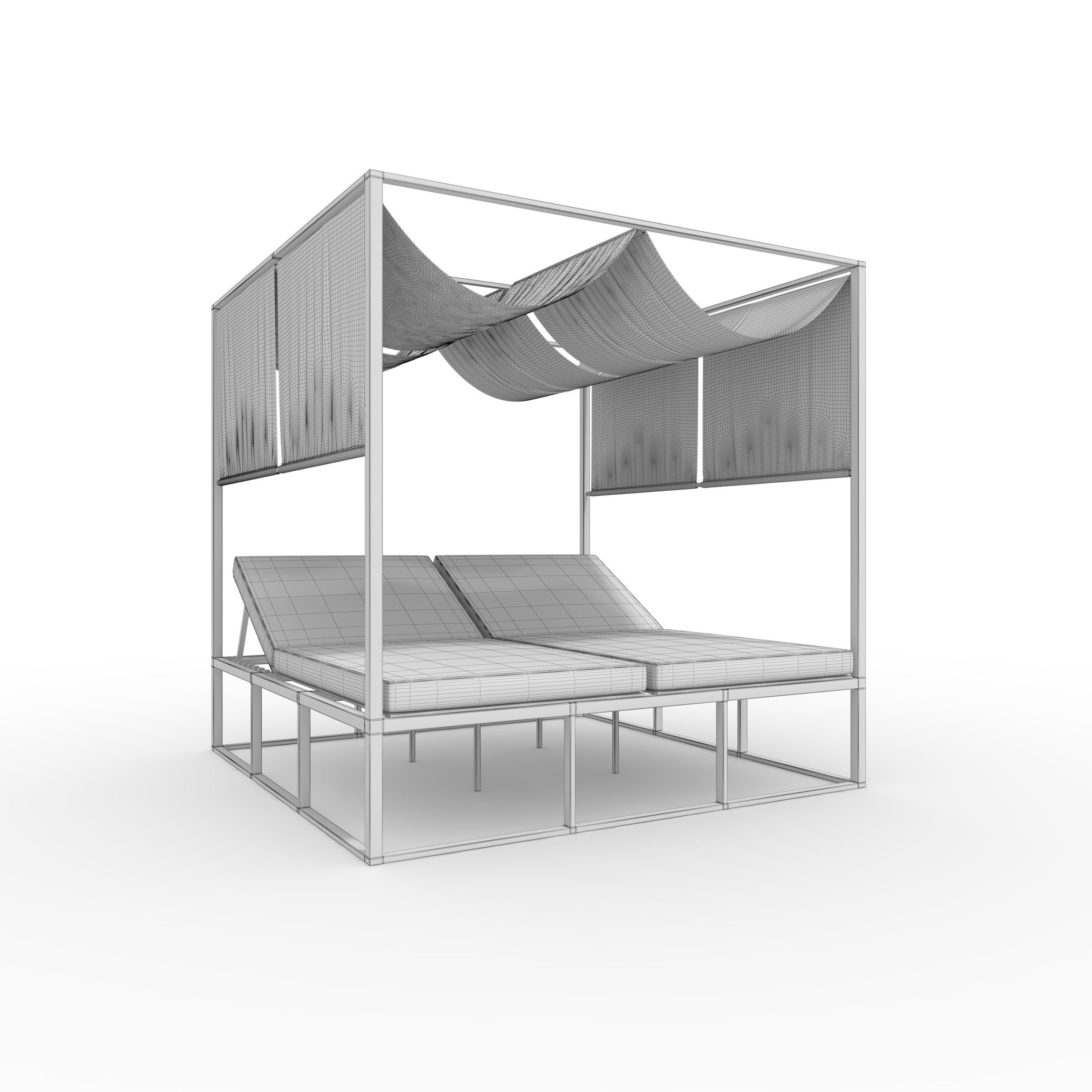 Poolside Cabana 01 3D model_1