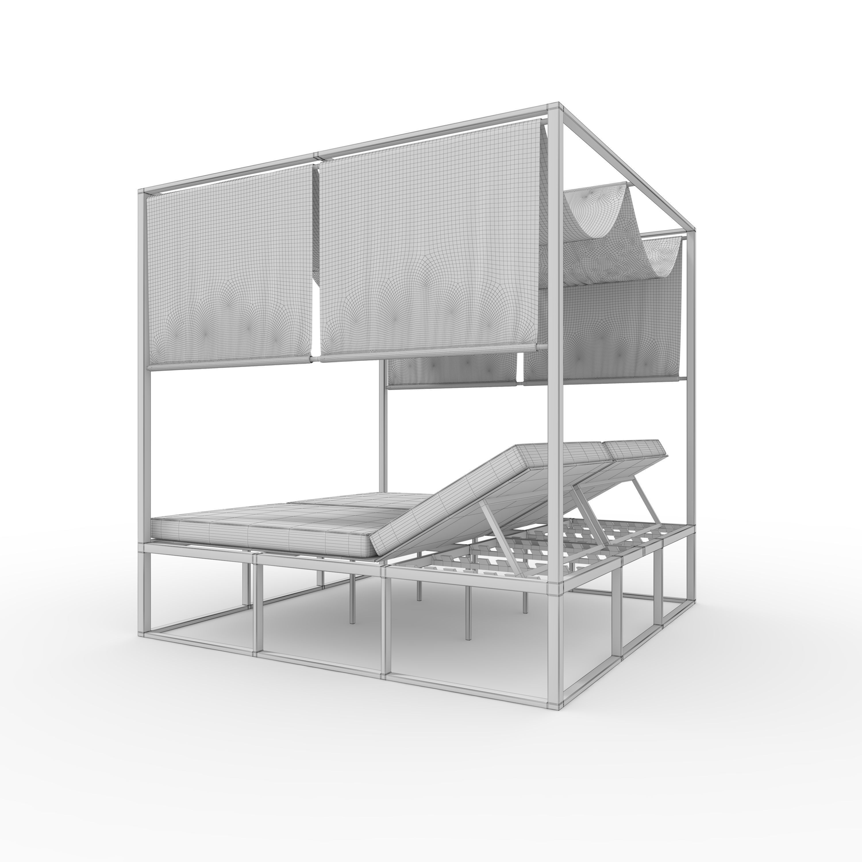 Poolside Cabana 01 3D model_5