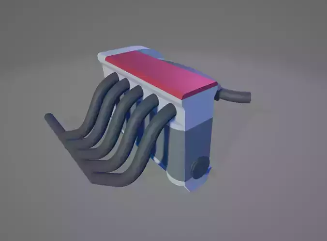 3D Printable Desk-Ready Mini Engine Set - V8 and Inline-Five