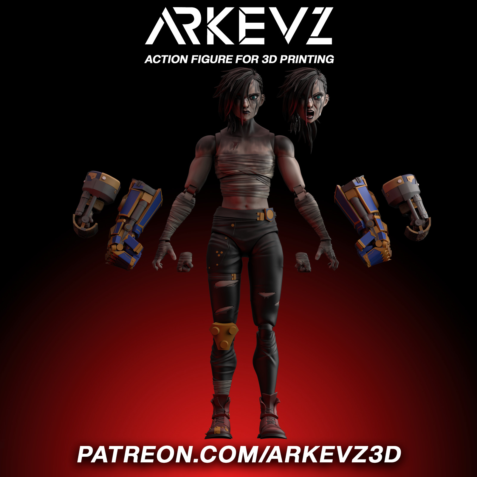 Action Figure - Vi Arcane 3D print model_2