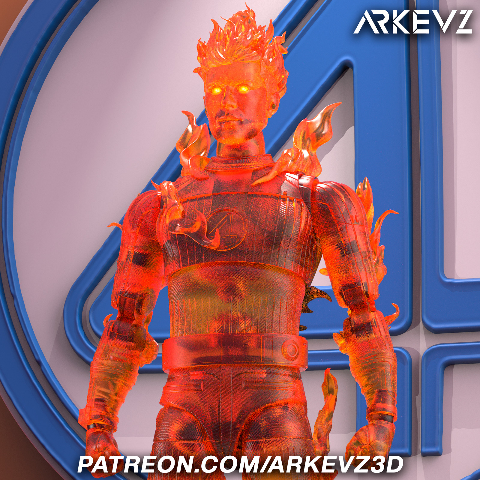 Action Figure  Johnny Storm 3D print model_1