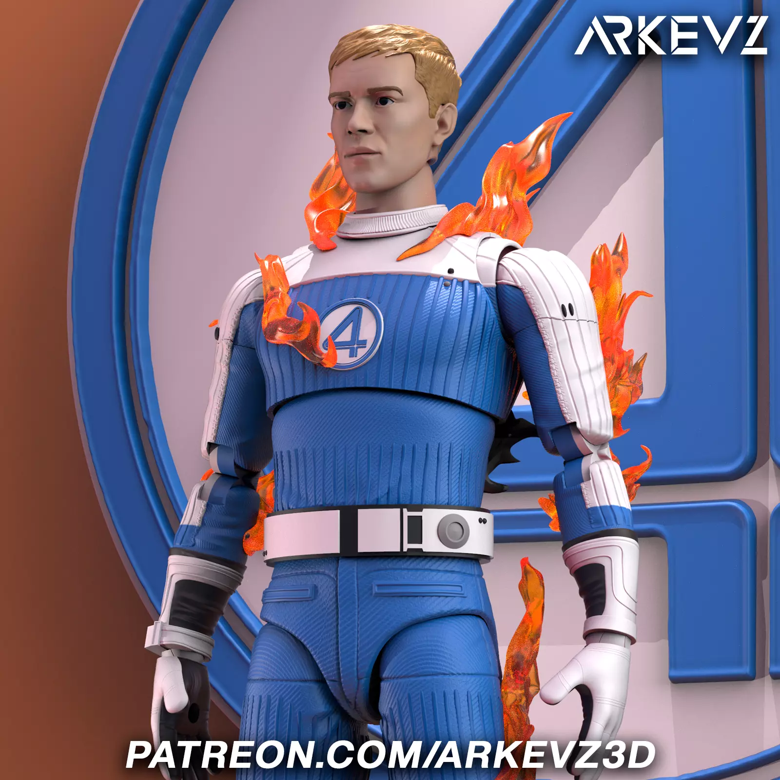 Action Figure  Johnny Storm 3D print model_0