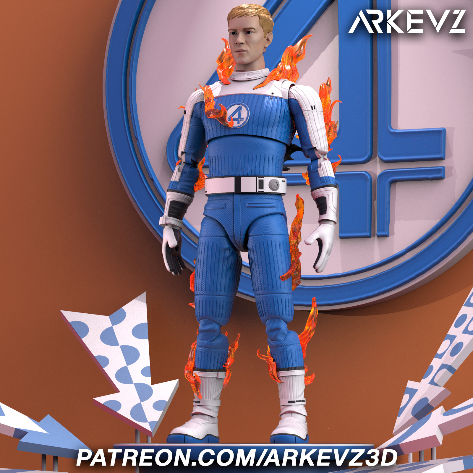 Action Figure  Johnny Storm 3D print model_13