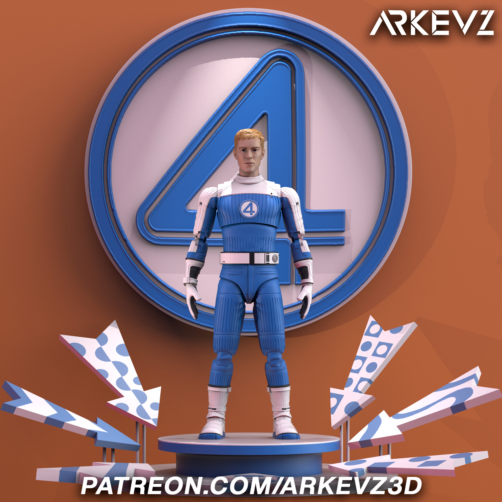 Action Figure  Johnny Storm 3D print model_2