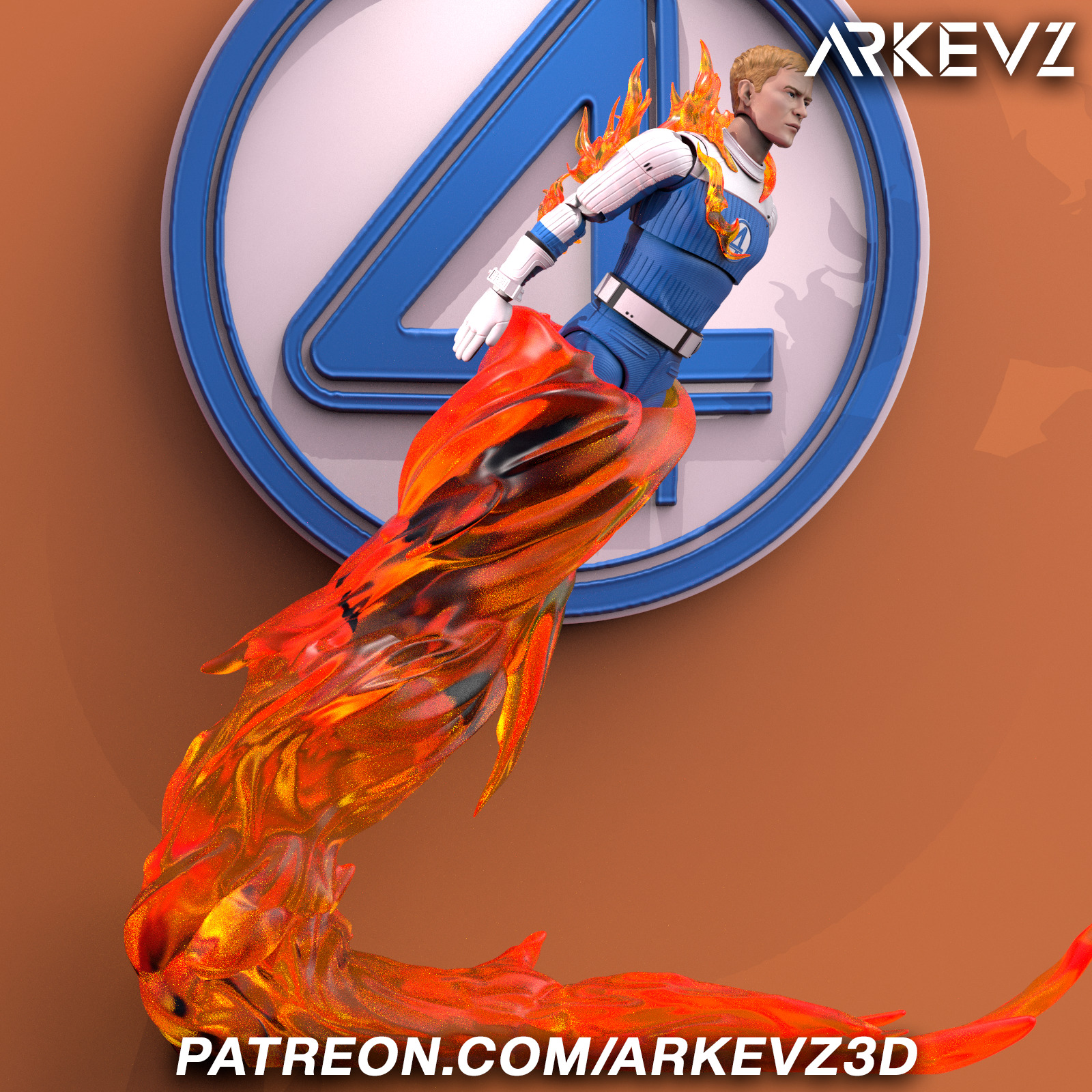 Action Figure  Johnny Storm 3D print model_11