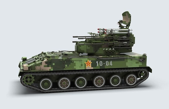 PGZ-04A 25mm sel-propelled anti-aircraft gun 3D model
