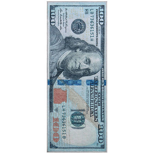 Well Woven Money Collection New Hundred Dollar Bill Runner Rug Low-poly 3D model