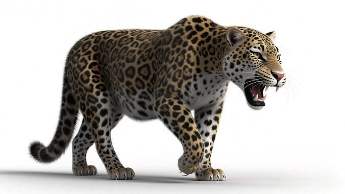 Rigged PantheraOnca with 4k textures and animation 3D model