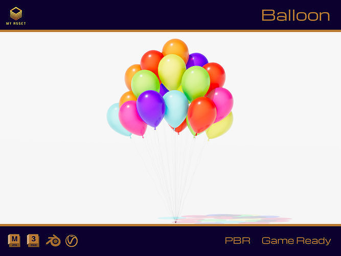Balloon Low-poly 3D model