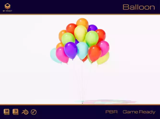 Balloon Low-poly 3D model