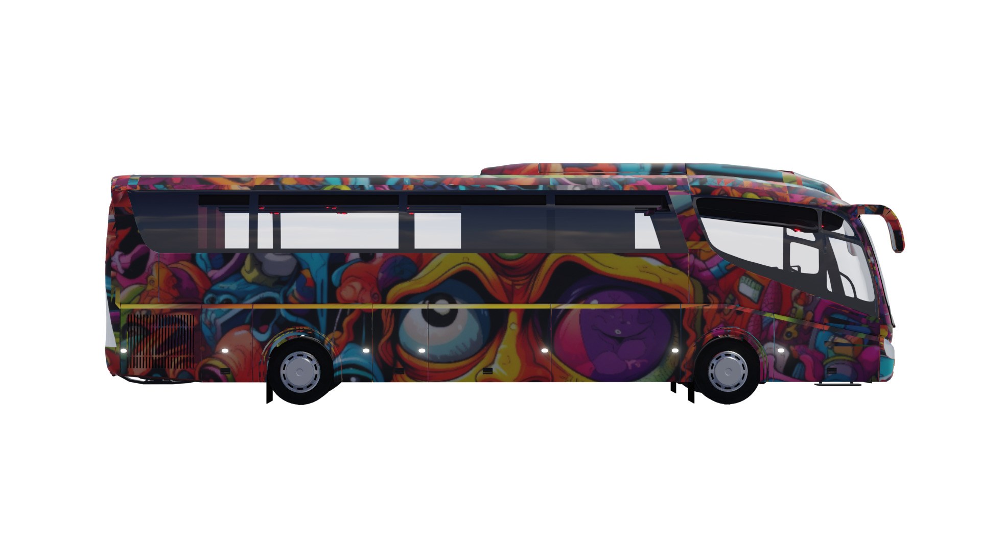 PARTY BUS - VR READY  Low-poly 3D model_4