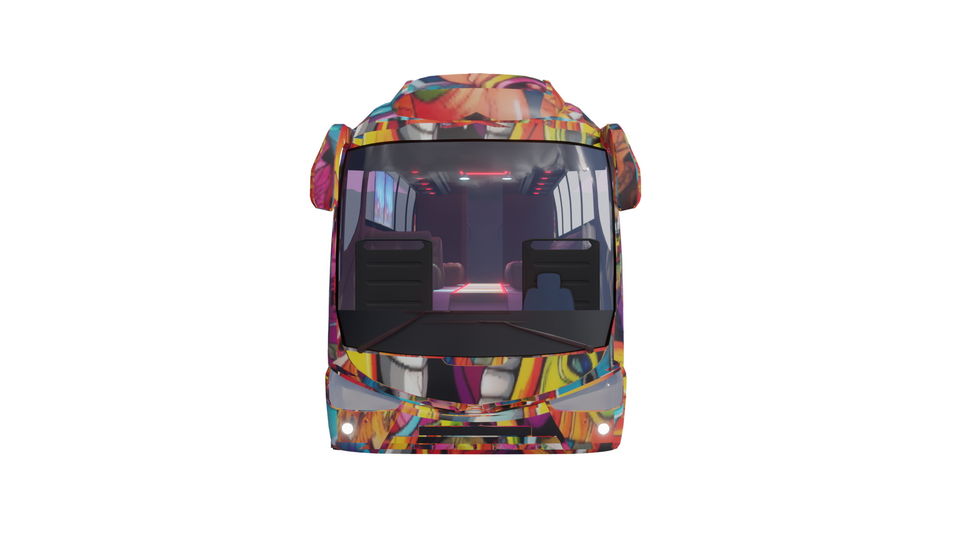 PARTY BUS - VR READY  Low-poly 3D model_3