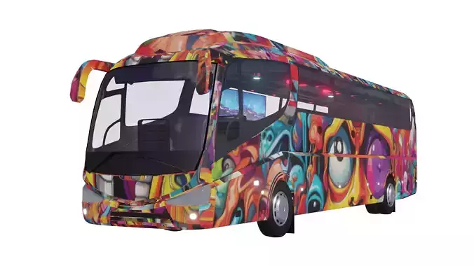 PARTY BUS - VR READY  Low-poly 3D model