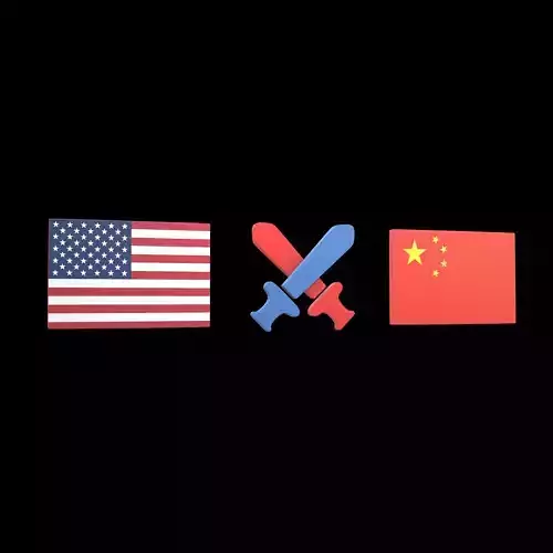 USA VS China War Icon v1 001
