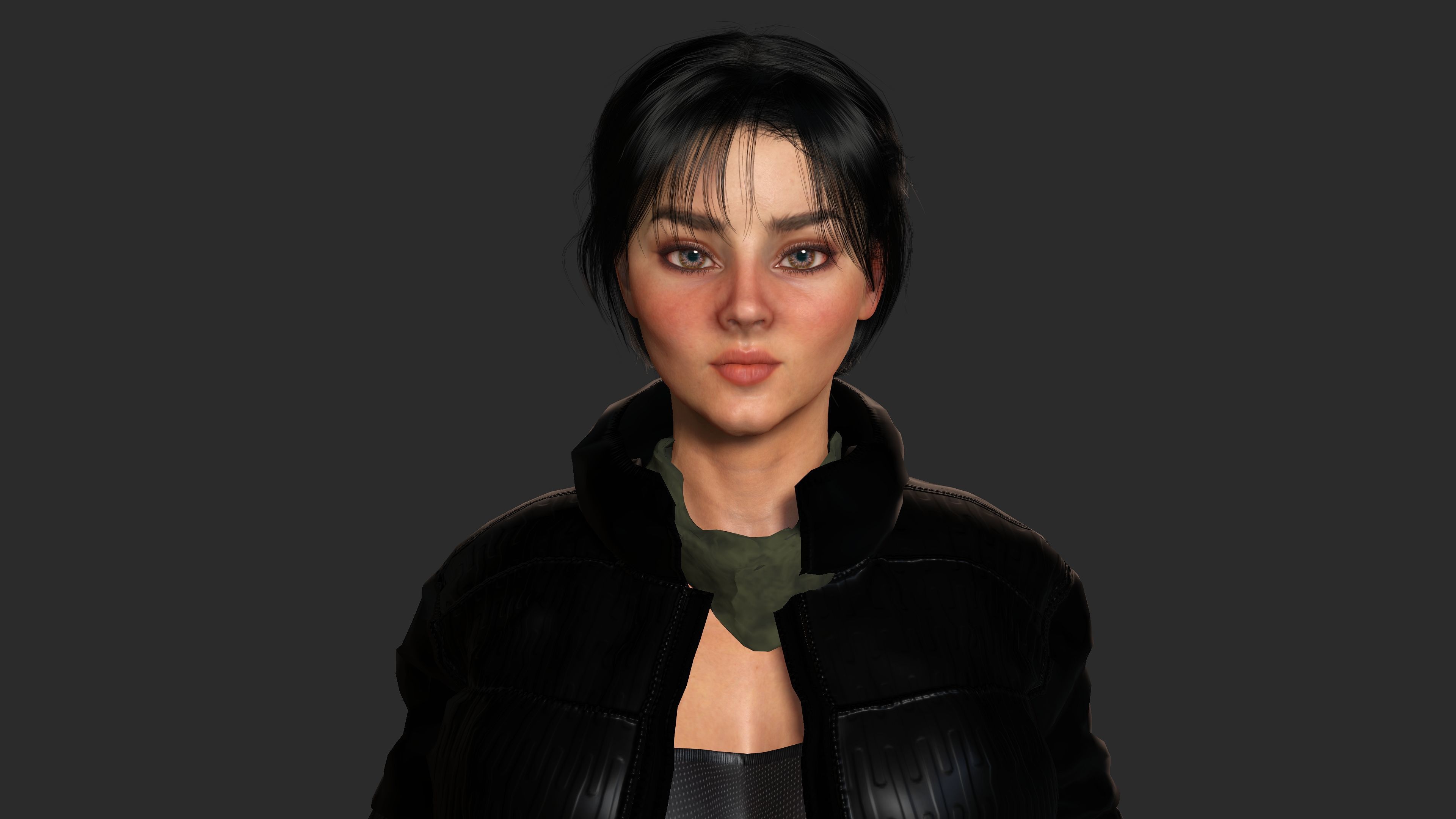 AAA 3D REALISTIC CHARACTER - BEAUTIFUL WOMAN GUN SHOOTER Low-poly 3D model_10